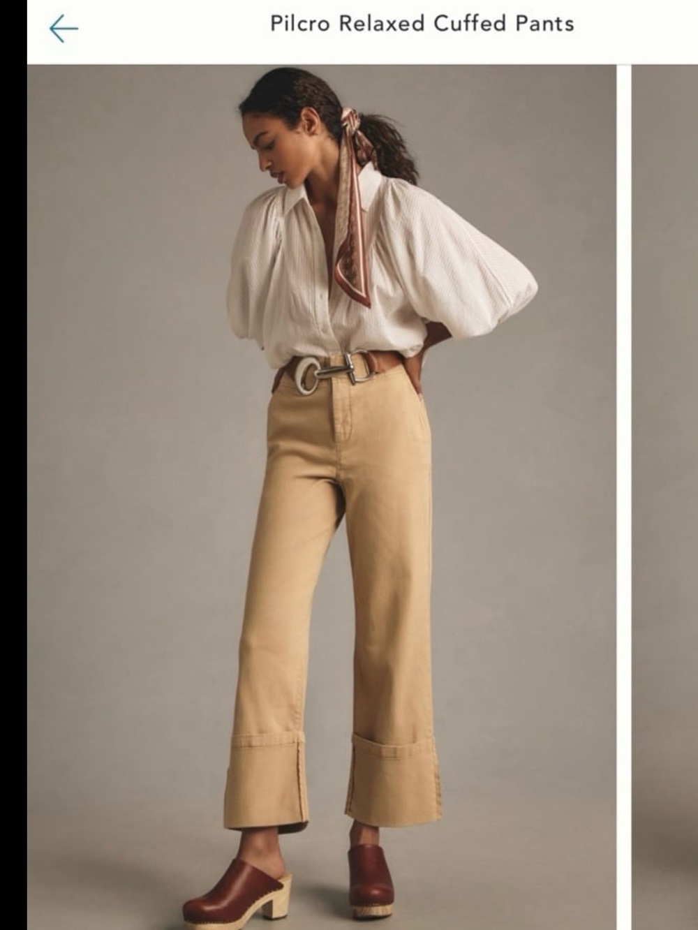 Anthropologie neutral pilcro relaxed cuffed pants NWT